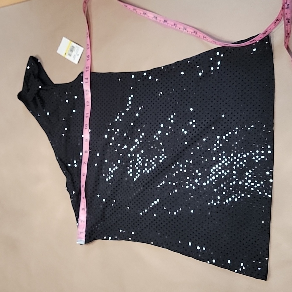 Love Tease One-Shoulder Black Sequin Mesh Top - Picture 7 of 13